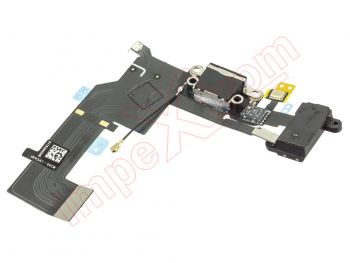 Flex circuit with charging connector, microphone and audio jack in black for apple iphone se (2016) A1662, A1723, A1724